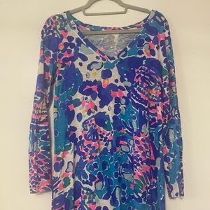 Lilly Pulitzer Cotton Modal Long Sleeve Dress. Size Medium.